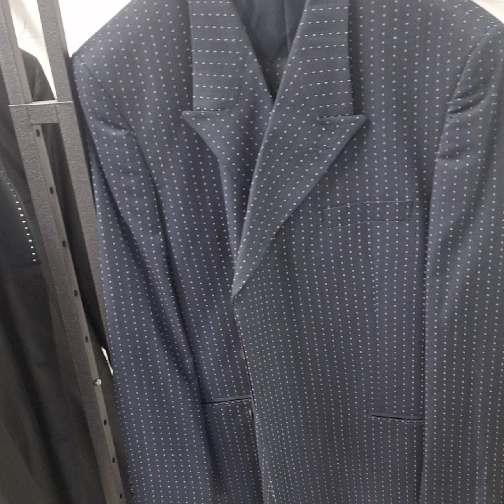 Men's Classic Navy Pin Dot Blazer
